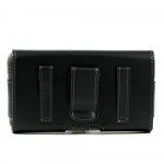 Wholesale Galaxy S5 Extendable Horizontal Premium PU Leather Belt Pouch (Black)